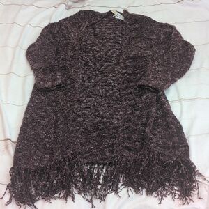 Ariat Sweater size Small Purple New Fringe Cardigan Modern Fit Knit Long Sleeve